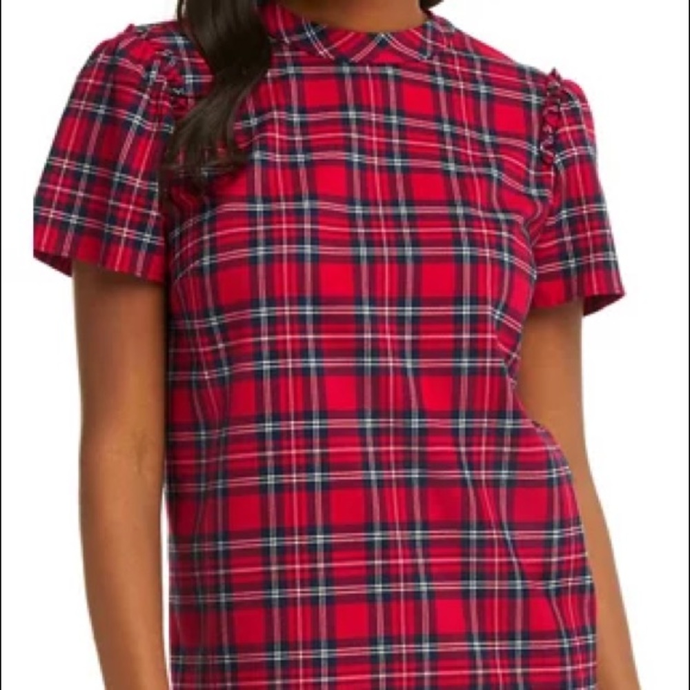Draper James Bow Back Top in Angie Plaid